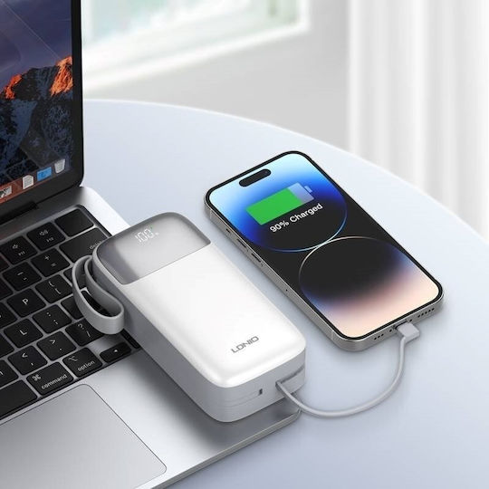 Ldnio PQ20 Power Bank 20000mAh 22.5W με Θύρα USB-A Λευκό