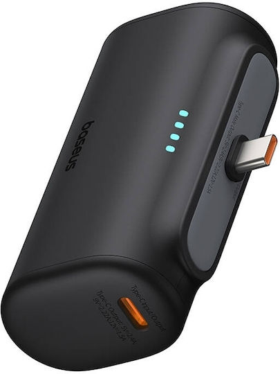 Baseus Compact Type-C Edition Power Bank 5000mAh 20W με Θύρα USB-C Μαύρο