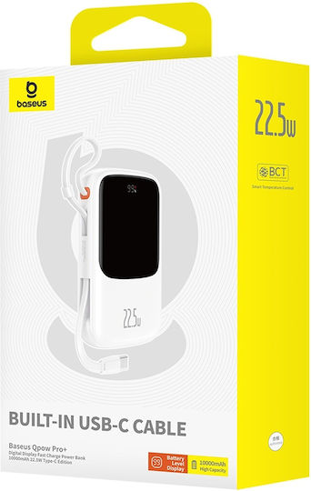 Baseus Qpow Pro+ Power Bank 10000mAh 22.5W Power Delivery White