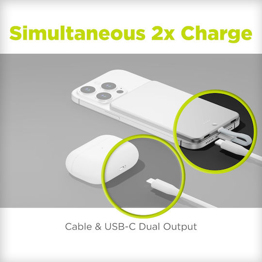 Mobile Origin Blade MagSafe Power Bank 3000mAh with 2 USB-C Ports Silver