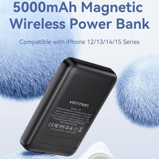 Vention MagSafe Power Bank 5000mAh 20W Power Delivery White
