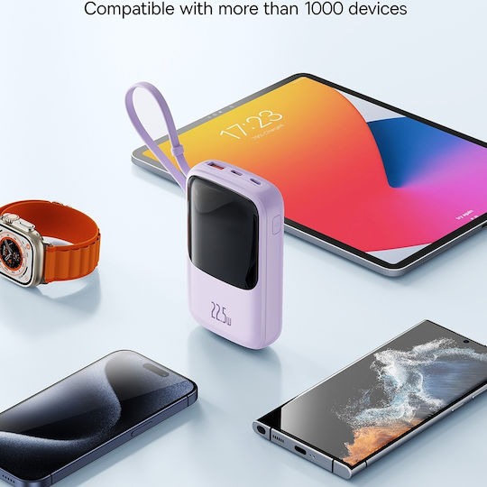 Baseus Qpow Pro+ Power Bank 10000mAh 22,5W Ladeleistung / Schnellladung Lila