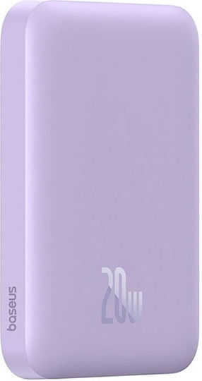 Baseus Mini Air MagSafe Power Bank 6000mAh 20W με Θύρα USB-C Μωβ