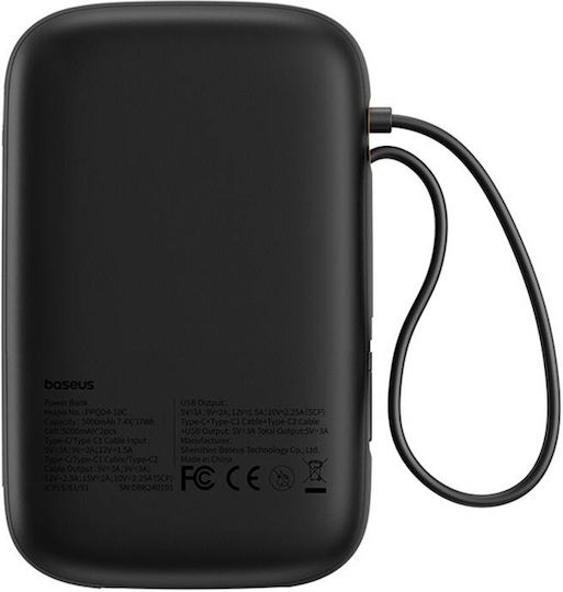 Baseus QPow 2 Power Bank 10000mAh 30W с USB-A порт и USB-C порт Черен