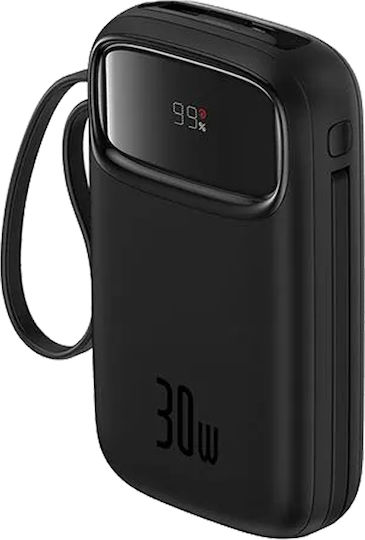 Baseus QPow 2 Power Bank 10000mAh 30W с USB-A порт и USB-C порт Черен