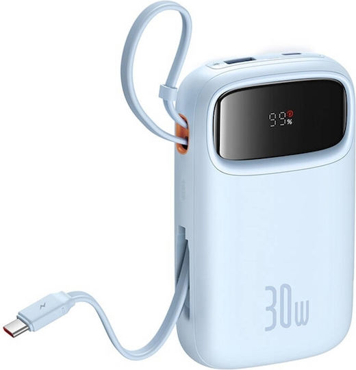 Baseus QPow 2 Power Bank 10000mAh 30W с USB-A порт и USB-C порт Син