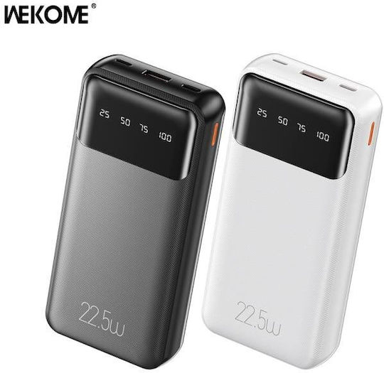 WK WP-64 Power Bank 20000mAh 22.5W with USB-A and USB-C Output Ports White