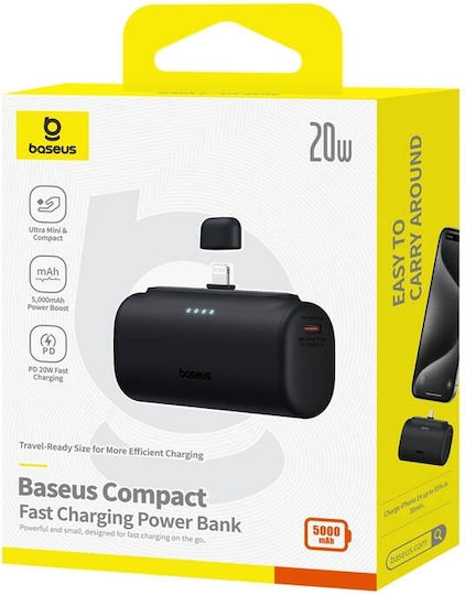 Baseus Compact Lightning Edition Power Bank 5000mAh 20W Power Delivery Black