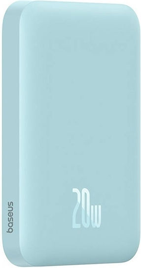 Baseus Magnetic Mini Power Bank 6000mAh 20W με Θύρα USB-C Μπλε