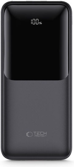 Tech-Protect PB03 Power Bank 30000mAh 22.5W με 2 Θύρες USB-A και Θύρα USB-C Μαύρο