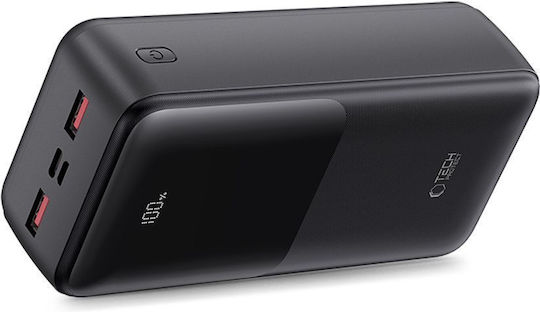 Tech-Protect PB03 Power Bank 30000mAh 22.5W με 2 Θύρες USB-A και Θύρα USB-C Μαύρο