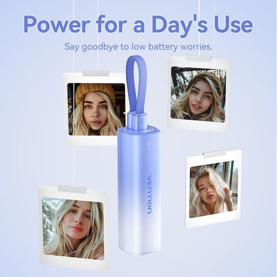 Vention FHWL0 Power Bank 5000mAh 20W cu Port USB-C Albastru