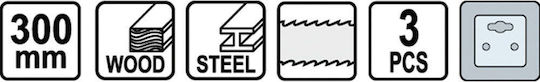 Vorel Iron Saw Blades Double 300mm 3pcs