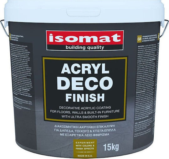 Isomat ACRYL DECO Χρώμα Δαπέδων Ακρυλικό Λευκό 5kg