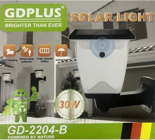GDPLUS Straßen-Solarleuchte 30W mit Bewegungssensor 15.5cmx18.5cmx16.8cmcm