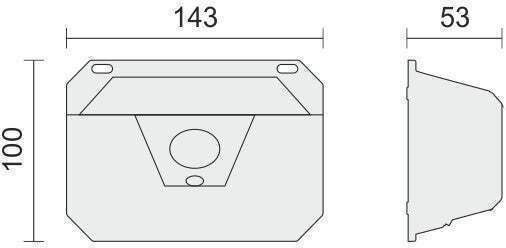 Spot Light Wall Mounted Solar Light 2W Cold White 6000K with Motion Sensor and Photocell IP65