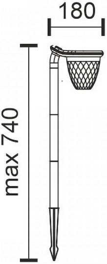 Spot Light Επιτοίχιο Ηλιακό Φωτιστικό 1W 100lm με Φυσικό Λευκό Φως 4000K IP65