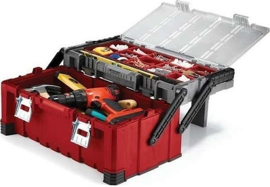 Keter Cantilever Hand Tool Case Plastic with Tobacco Case Dimensions: W56.7xD31.4xH24.5cm