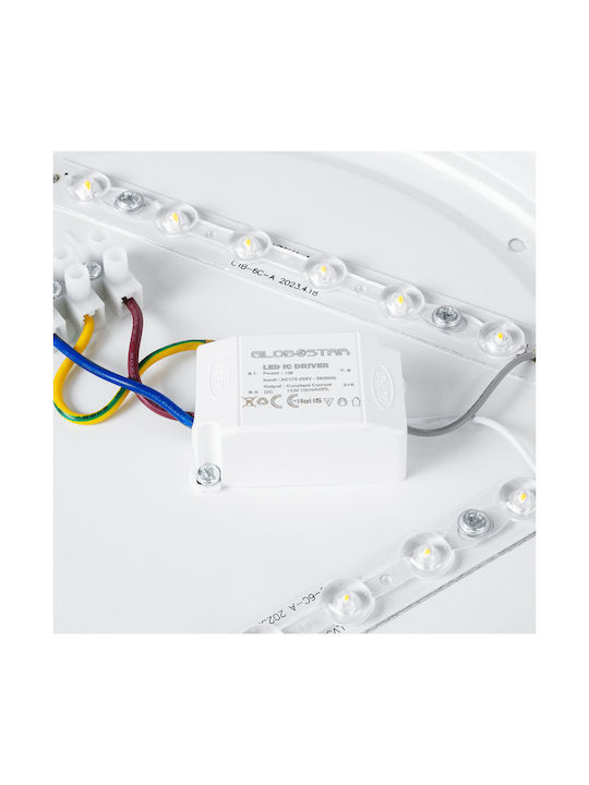 GloboStar Outdoor Ceiling Flush Mount with Integrated LED in White Color 61005