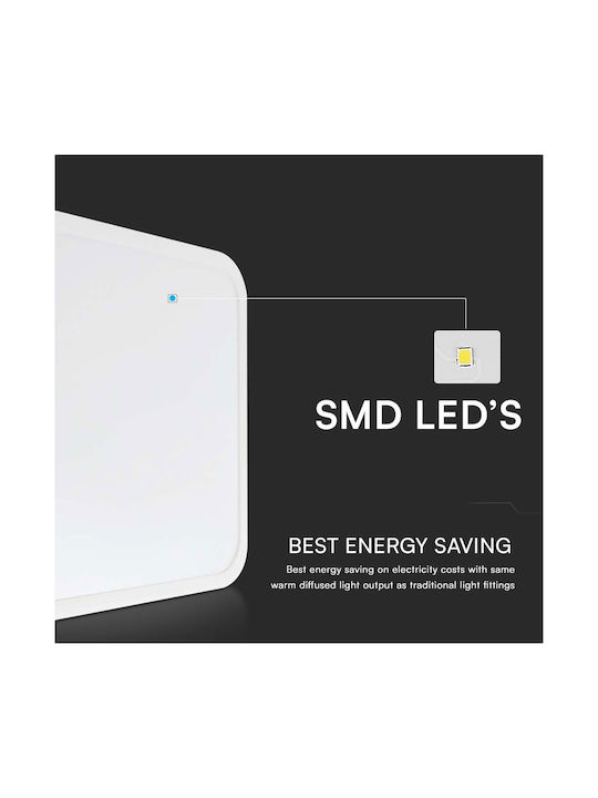 V-TAC Deckenleuchte für den Außenbereich mit integriertem LED in Weiß Farbe 76291