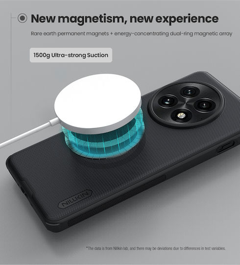 Nillkin Super Frosted Pro Magnetic Задна корица Пластмаса / Силикон Черен (OnePlus 13)
