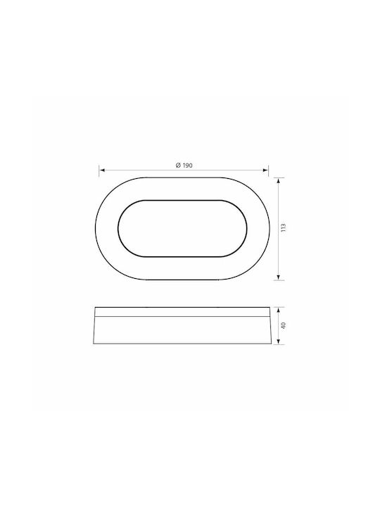 Vivalux Wasserdicht Deckenleuchte für den Außenbereich mit integriertem LED in Weiß Farbe VIV004751
