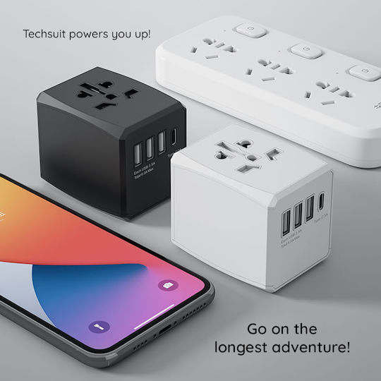 Techsuit Αντάπτορας Πρίζας σε Universal