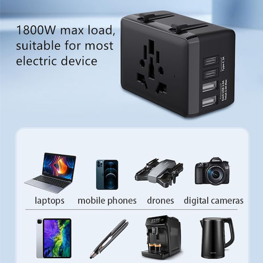 Techsuit Steckdosenadapter zu Universal