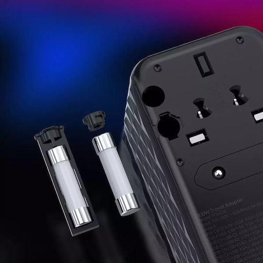 Choetech Αντάπτορας Πρίζας σε Universal με 4 Θύρες USB