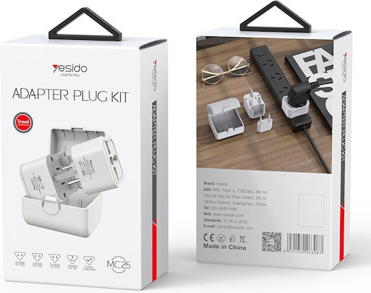 Yesido Steckdosenadapter von Universal zu Universal
