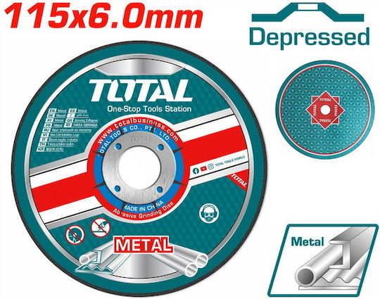 Total Δίσκος Λείανσης Μετάλλου 115mm