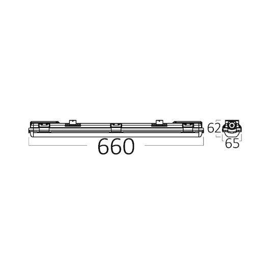 Braytron Lighting Batten Outdoor with Integrated LED 100cm