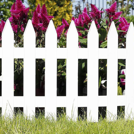 Prosperplast Garden Classic Plastic Fence Grilles in White Colour 35x46cm 7 Pieces