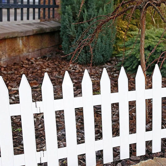 Prosperplast Garden Classic Plastic Fence Grilles in White Colour 35x46cm 7 Pieces