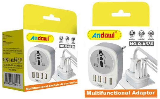 Andowl Adaptor Priză de la Universal în Universal