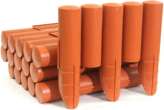 Prosperplast Palisada Πλαστική Μπορντούρα Κήπου σε Πορτοκαλί Χρώμα 25cm x 2.35m