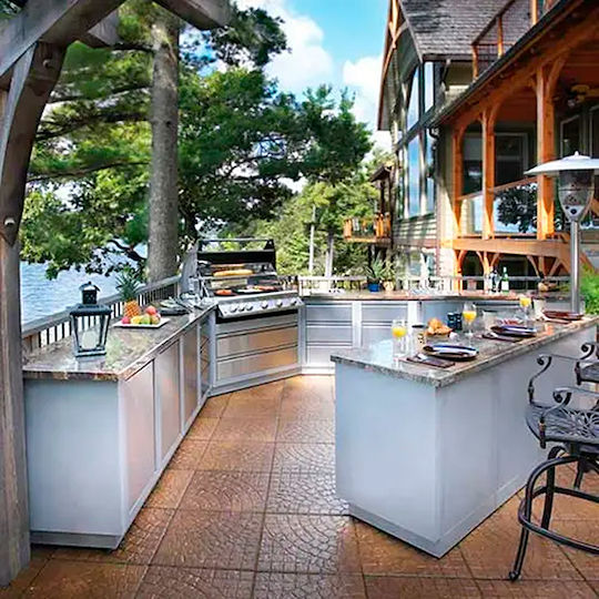 Napoleon Oasis Grill Table Built-in Base with Drawers for Built-in Grill Prestige Pro 665