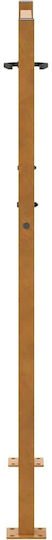 Vidaxl Poartă de Grădină 105x130 cm Design Ondulat din Oțel Maro