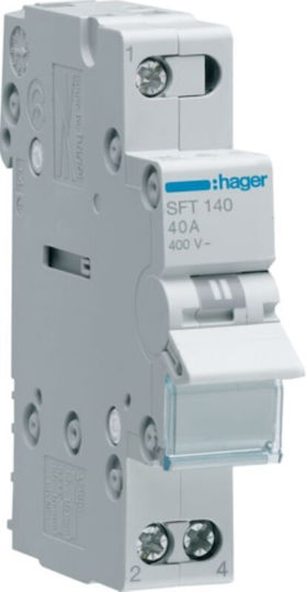Hager 1-Pole General Use Panel Push Button Switch 230V 40A