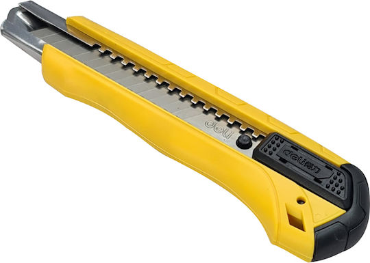 Deli Folding Knife Security with Blade Width 18mm Yellow