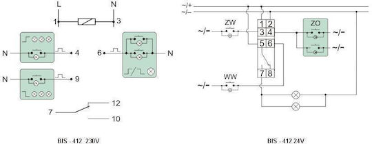 F&F Monopol Buton de comutare 24V 16A