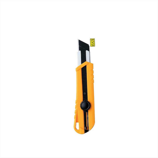 KDS Folding Knife Security with Blade Width 25mm Yellow
