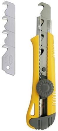 KDS Folding Knife Security with Blade Width 18mm Yellow