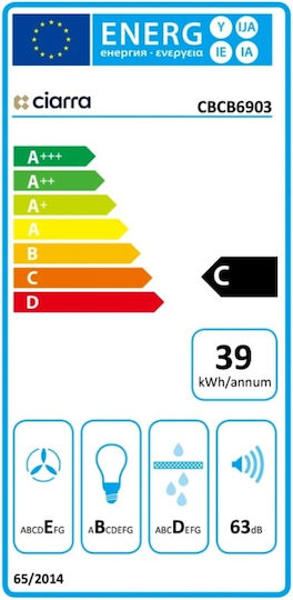 Ciarra Independentă Hotă 60cm Negru