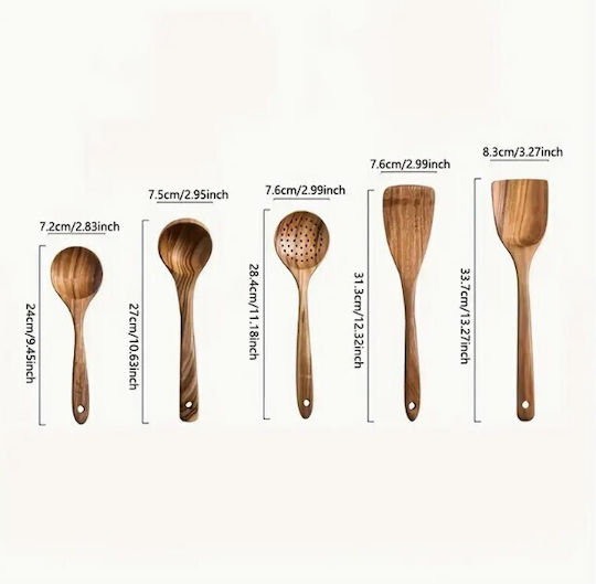 Wooden Cooking Utensil Set 5pcs