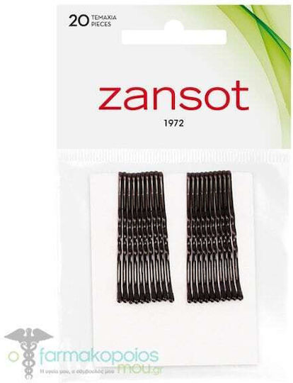 Zan Sot Απλά Τσιμπιδάκια Μαλλιών Μαύρα 20τμχ