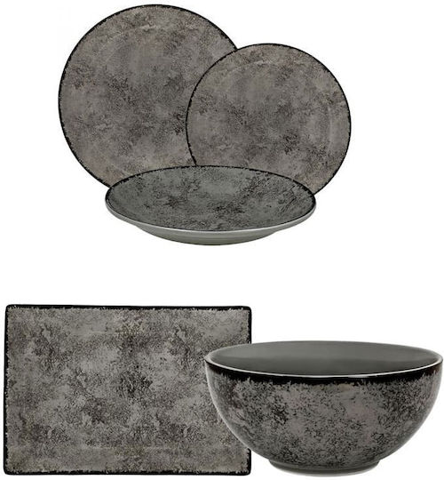 Oriana Ferelli Gray Porcelain Dinnerware Set 40pcs