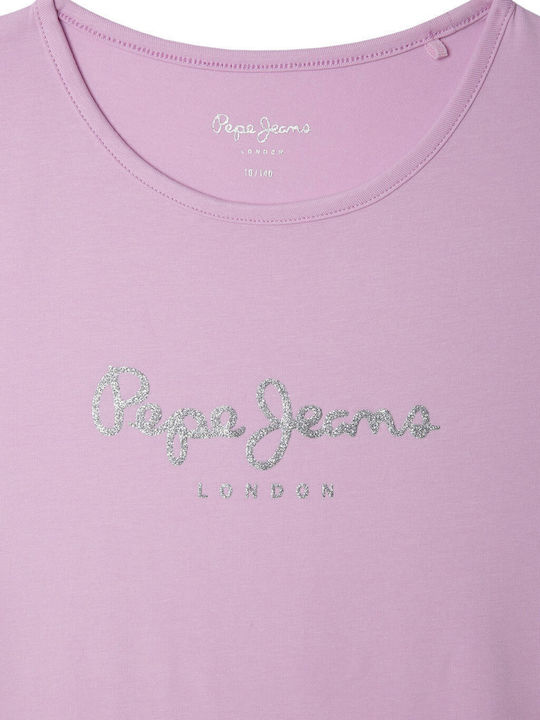 Παιδική Μπλούζα Κοντομάνικη Sundae Pink Hana Glitter