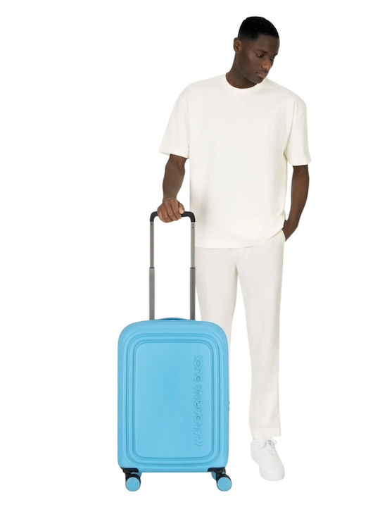 Mandarina Duck Logoduck+ Valiză De Călătorie De Cabină Tough Albastră Deschisă Cu 4 Roți Înălțime 55 Cm