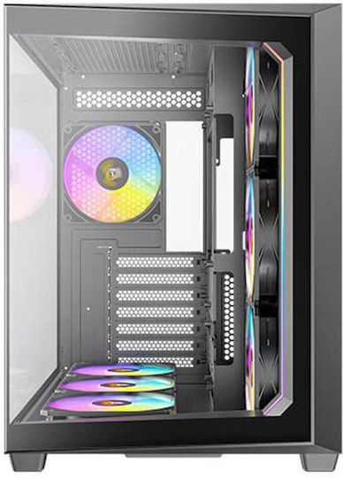 Antec C5 Gaming Midi Tower Computer Case with Side Window and RGB Lighting Black